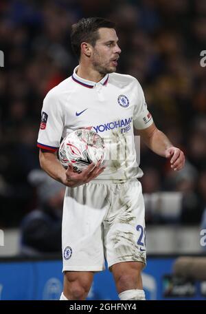 Cesar Azpilicueta de Chelsea pendant le match de la coupe FA au KC Stadium, Kingston upon Hull. Date de la photo : 25 janvier 2020. Le crédit photo doit être lu : Darren Staples/Sportimage via PA Images Banque D'Images