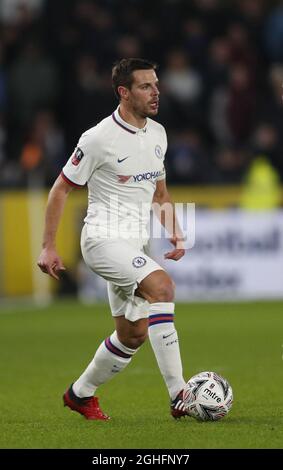 Cesar Azpilicueta de Chelsea pendant le match de la coupe FA au KC Stadium, Kingston upon Hull. Date de la photo : 25 janvier 2020. Le crédit photo doit être lu : Darren Staples/Sportimage via PA Images Banque D'Images