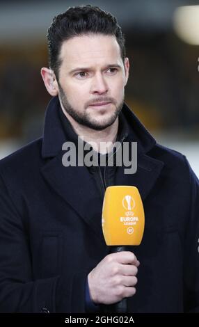 Matt Jarvis, expert en BT Sports, lors du match de l'UEFA Europa League à Molineux, Wolverhampton. Date de la photo : 20 février 2020. Le crédit photo doit être lu : Darren Staples/Sportimage via PA Images Banque D'Images