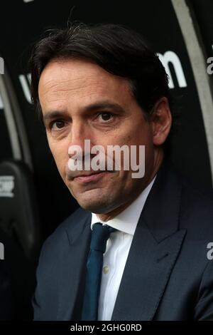 L'entraîneur-chef italien du Latium Simone Inzaghi lors de la série Un match à Luigi Ferraris, Gênes. Date de la photo : 23 février 2020. Le crédit photo doit être lu : Jonathan Moscrop/Sportimage via PA Images Banque D'Images