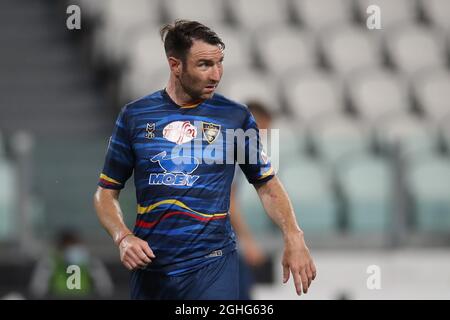 Le défenseur italien Fabio Lucioni de Lecce lors du match série A à l'Allianz Stadium de Turin. Date de la photo : 26 juin 2020. Le crédit photo doit être lu : Jonathan Moscrop/Sportimage via PA Images Banque D'Images