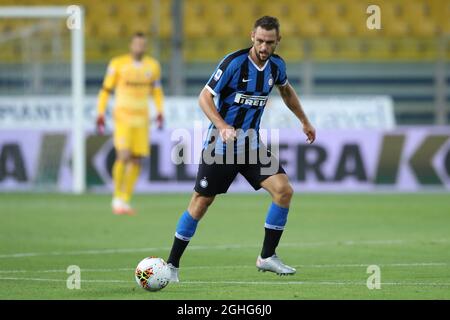 Stefan de Vrij, le défenseur néerlandais d'Inter, lors du match de la série A au Stadio Ennio Tardini, à Parme. Date de la photo : 28 juin 2020. Le crédit photo doit être lu : Jonathan Moscrop/Sportimage via PA Images Banque D'Images