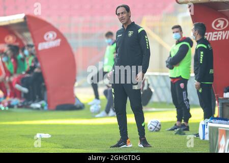 Alessandro Nesta l'entraîneur-chef de Frosinone Calcio réagit pendant le match de la Serie B au Stadio Brianteo, Monza. Date de la photo : 7 novembre 2020. Le crédit photo doit être lu : Jonathan Moscrop/Sportimage via PA Images Banque D'Images