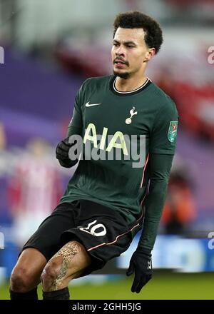 DELE Alli de Tottenham pendant le match de la Carabao Cup au stade Bet365, Stoke. Date de la photo : 23 décembre 2020. Le crédit photo doit se lire comme suit : Andrew Yates/Sportimage via PA Images Banque D'Images