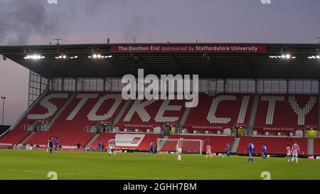 Une vue générale pendant le match de la FA Cup au stade Bet365, Stoke. Date de la photo : 9 janvier 2021. Le crédit photo doit se lire comme suit : Andrew Yates/Sportimage via PA Images Banque D'Images