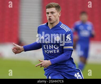 Harvey Barnes de Leicester City pendant le match de la FA Cup au stade Bet365, Stoke. Date de la photo : 9 janvier 2021. Le crédit photo doit se lire comme suit : Andrew Yates/Sportimage via PA Images Banque D'Images