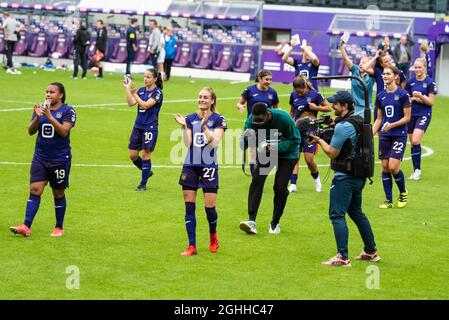 Les femmes Royal Sporting Club Anderlecht RSCA contre la Charleroi Femina Banque D'Images