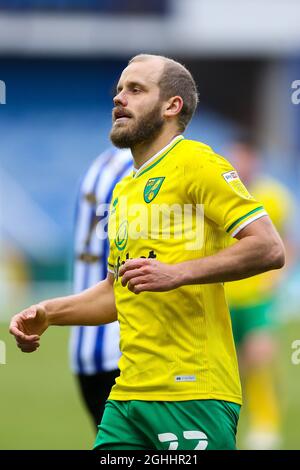 Teemu Pukki de Norwich City célèbre son but contre Sheffield mercredi lors du match du championnat Sky Bet à Hillsborough, Sheffield. Date de la photo : 14 mars 2021. Le crédit photo doit être lu : Barry Coombs/Sportimage via PA Images Banque D'Images