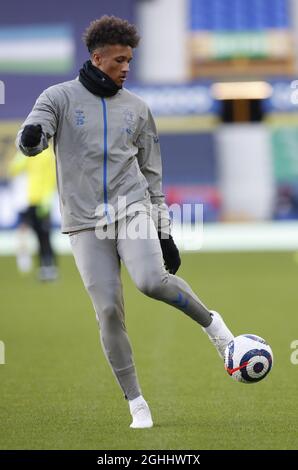 Liverpool, Royaume-Uni, 5 avril 2021. Jean-Philippe Gbarmin, d'Everton, se réchauffe lors du match de la Premier League à Goodison Park, Liverpool. Date de la photo : 5 avril 2021. Le crédit photo doit être lu : Darren Staples/Sportimage via PA Images Banque D'Images