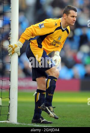 Shay donné de Manchester City pendant le match de la Barclays Premier League, Manchester City vs. Middlesbrough Banque D'Images