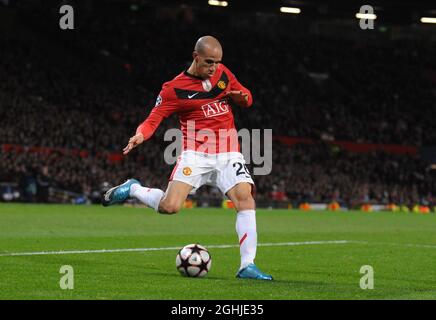 Gabriel Obertan de Manchester United lors du match du groupe B de la Ligue des champions de l'UEFA entre Manchester United et Besiktas à Old Trafford, Manchester. Banque D'Images