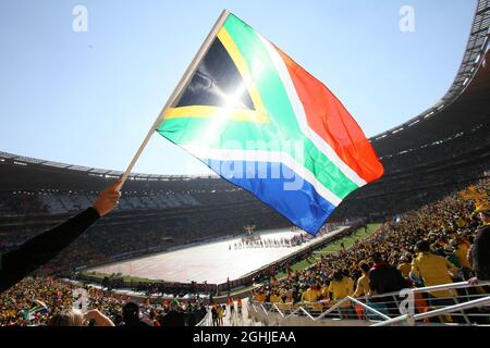 Une vue générale du stade avant le match d'ouverture lors du match d'ouverture de la coupe du monde de la FIFA 2010 entre l'Afrique du Sud et le Mexique au stade de Soccer City à l'extérieur de Johannesburg, en Afrique du Sud. Banque D'Images