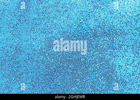 Tissu brillant Indigo. Tissu bleu pailleté. Banque D'Images