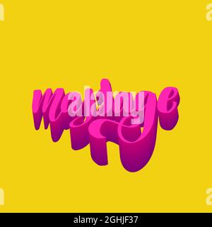 Massage. Typographie manuscrite en lettres manuscrites illustration vectorielle Illustration de Vecteur