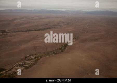 Une vue aérienne sur la province de Kandahar, Afghanistan, le 11 novembre 2011. Banque D'Images