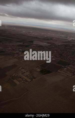 Une vue aérienne sur la province de Kandahar, Afghanistan, le 11 novembre 2011. Banque D'Images