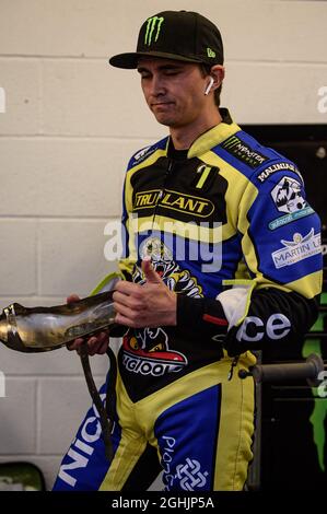 MANCHESTER, ROYAUME-UNI. 6 SEPT Jack Holder - Sheffield TruPlant Tigers lors du match SGB Premiership entre Belle vue Aces et Sheffield Tigers au National Speedway Stadium, Manchester, le lundi 6 septembre 2021. (Credit: Ian Charles | MI News) Credit: MI News & Sport /Alay Live News Banque D'Images