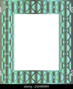 Cadres décoratifs pour modèle de conception. Élément élégant pour un design de style oriental, place pour le texte. Bordure florale verte. Illustration de Vecteur