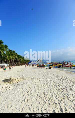 La magnifique plage de Bulalog à Boracay, aux Philippines. Banque D'Images