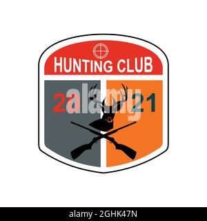 logo de la saison de chasse qui peut être personnalisé avec le nom du club selon vos besoins Illustration de Vecteur