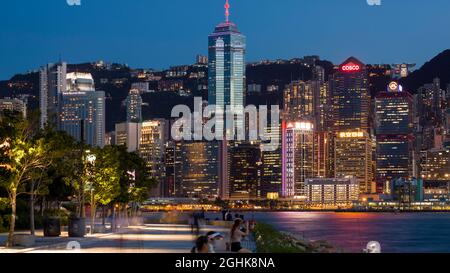 Le West Kowloon Cultural District est un quartier culturel et artistique de 40 ha à Hong Kong. Comprenant 17 lieux artistiques et culturels. Banque D'Images