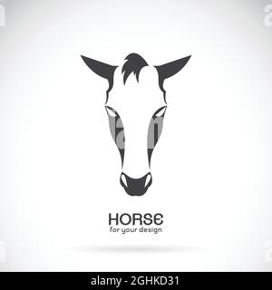 Image vectorielle d'une tête de cheval sur fond blanc, logo Vector Horse. Animaux sauvages. Ferme équestre Illustration de Vecteur