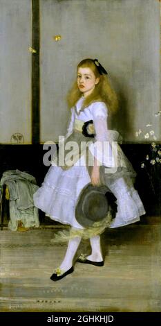 Harmonie en gris et en vert : Mlle Cicely Alexander 1872-4 James Abbott McNeill Whistler 1834-1903 Banque D'Images