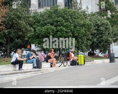 MILAN, ITALIE - 08 août 2021 : le centre de Milan pendant l'été 2021 Banque D'Images