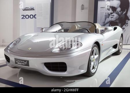 Modène, Italie - 14 août 2021 : Ferrari 360 Barchetta présentée au musée Enzo Ferrari, Modène, Italie. Banque D'Images