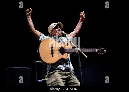 Mantova Italie 6 septembre 2021 Manu Chao - El Chapulin Solo Tour Acustico - Live at Esedra di Palazzo te © Andrea Ripamonti / Alay Banque D'Images