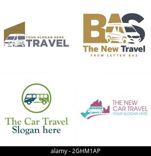 Logo de location de bus, transport, loisirs et loisirs Illustration de Vecteur