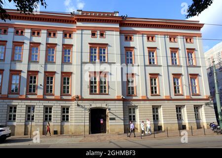 Cracovie. Cracovie. Pologne. L'Université pontificale de Jean-Paul II à Cracovie. Le bâtiment à Franciszkanska 1 Banque D'Images