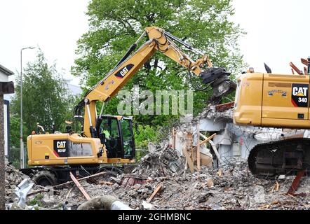 Une pelle hydraulique de CAT, Caterpillar Inc. Banque D'Images