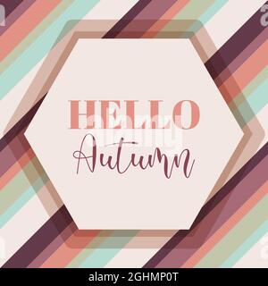 Arrière-plan de l'automne. Arrière-plan sans couture à motif strié. Couleurs automnales. Illustration vectorielle, conception plate Illustration de Vecteur