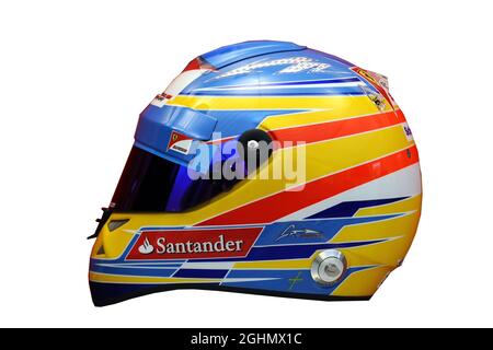 Fernando Alonso (ESP), casque Scuderia Ferrari Banque D'Images
