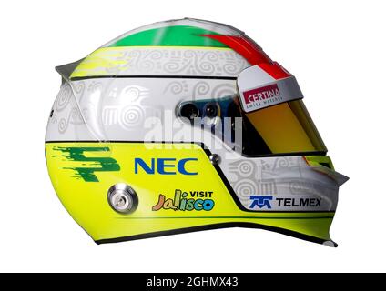 Sergio Perez (MEX), casque Sauber F1 Team Banque D'Images