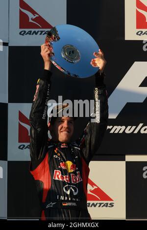 2e place Sebastian Vettel (GER), Red Bull Racing 18.03.2012. Championnat du monde de Formule 1, Rd 1, Grand Prix d'Australie, Melbourne, Australie, Dimanche - ‚ Copyright: Batchelor / XPB Images Banque D'Images
