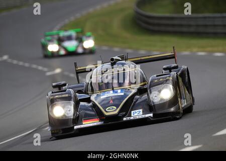 31 LOTUS T. Holzer / M. Schultis / L. Moro / R. van der Zand LOLA B12/80 coupe - Lotus 03.06.2012. Le Mans Testing, FIA World Endurance Championship, le Mans, France - www.xpbimages.com, email: requests@xpbimages.com - copie de la publication requise pour les photos imprimées. Chaque image utilisée est payante. Â‚© Copyright: XPB Images Banque D'Images