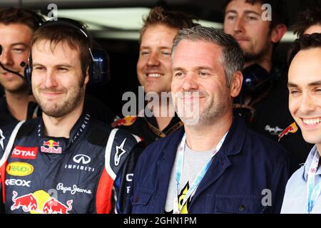 Chris Moyles (GBR) radio 1 DJ avec l'équipe Red Bull Racing. 07.07.2012. Championnat du monde de Formule 1, Rd 9, Grand Prix de Grande-Bretagne, Silverstone, Angleterre, Jour de qualification Banque D'Images