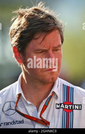 Rob Smedley (GBR) Williams, responsable de la performance des véhicules. 27.08.2016. Formula 1 World Championship, Rd 13, Grand Prix de Belgique, Spa Francorchamps, Belgique, Jour de qualification. Le crédit photo doit être lu : images XPB/Press Association. Banque D'Images