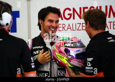 Sergio Perez (MEX) Sahara Force Inde F1. 19.04.2017. Test de la formule 1. Sakhir, Bahreïn. Mercredi. Le crédit photo doit être lu : images XPB/Press Association. Banque D'Images