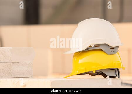 Casque de chantier, sécurité Helmet, fête du travail Banque D'Images