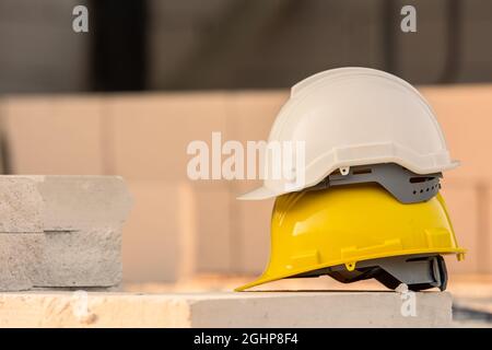 Casque de chantier, sécurité Helmet, fête du travail Banque D'Images