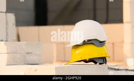 Casque de chantier, sécurité Helmet, fête du travail Banque D'Images