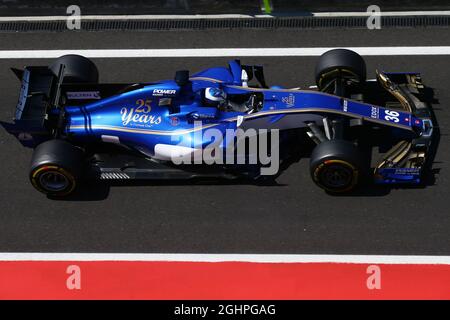 Gustav Malja (SWE) Sauber C36 pilote de test. 01.08.2017. Test de formule 1, Budapest, Hongrie. Le crédit photo doit être lu : images XPB/Press Association. Banque D'Images