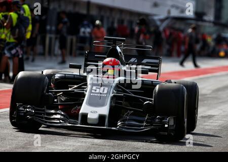 Santino Ferrucci (Etats-Unis) pilote de développement Haas VF-17. 02.08.2017. Test de formule 1, Budapest, Hongrie. Le crédit photo doit être lu : images XPB/Press Association. Banque D'Images