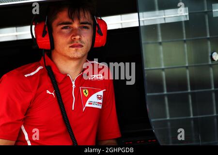 Pilote de test Ferrari Charles Leclerc (mon). 02.08.2017. Test de formule 1, Budapest, Hongrie. Le crédit photo doit être lu : images XPB/Press Association. Banque D'Images