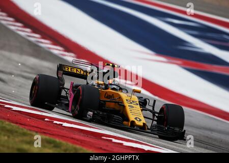 Carlos Sainz Jr (ESP) Renault Sport F1 Team RS17. Grand Prix des États-Unis, vendredi 20 octobre 2017. Circuit of the Americas, Austin, Texas, États-Unis. 20.10.2017. Formula 1 World Championship, Rd 17, Grand Prix des États-Unis, Austin, Texas, États-Unis, Practice Day. Le crédit photo doit être lu : images XPB/Press Association. Banque D'Images