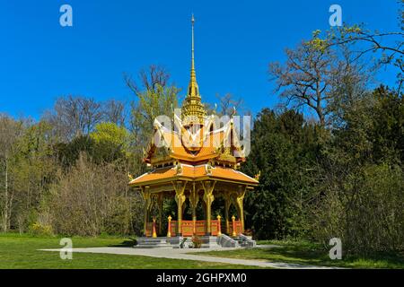 Pavillon thaïlandais au Parc du Denantou, Lausanne, Suisse Banque D'Images