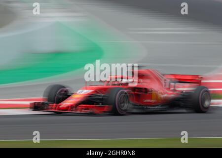 Sebastian Vettel (GER) Ferrari SF71H. 08.03.2018. Test de Formule 1, troisième jour, Barcelone, Espagne. Jeudi. Le crédit photo doit être lu : images XPB/Press Association. Banque D'Images